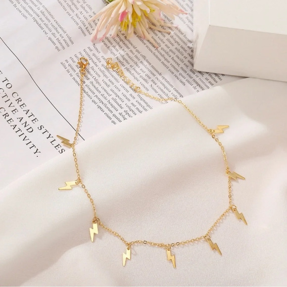 Lightning Bolt Choker Necklace - Picture 5 of 7